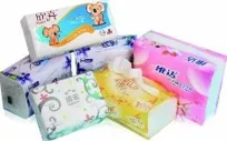 Nakpin in colorful package, Final result of napkin after packing from napkin packing machine