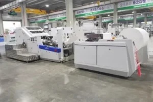white painted machine in industry