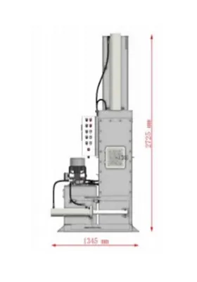 Dimensional Vertical Aluminum Foil Briquetting Machine  Dimensional