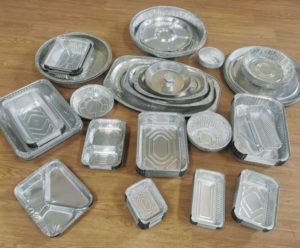 Aluminum foil lunch box with wrinkled mold