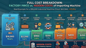 total cost importing machine from China